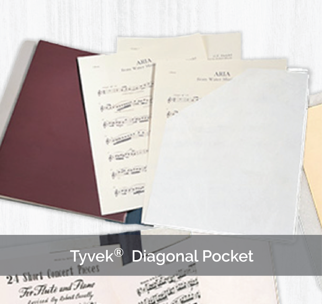 Tyvek Diagonal Pocket Music Binder