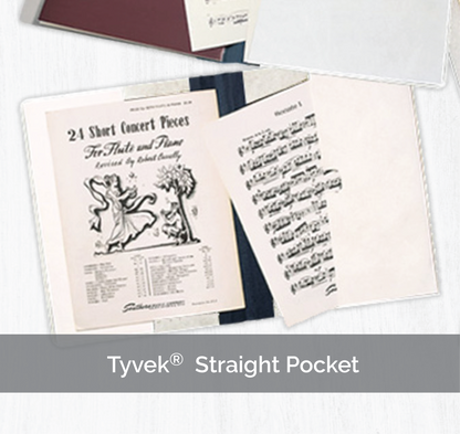 Tyvek Straight Pocket Music sheet Binder 